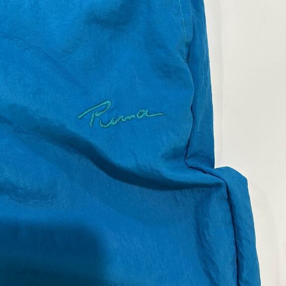 VTG Y2K Puma Tracksuit Womens Nylon Jacket Pant Set L Blue Retro Zip Up Hip Hop - Picture 13 of 16